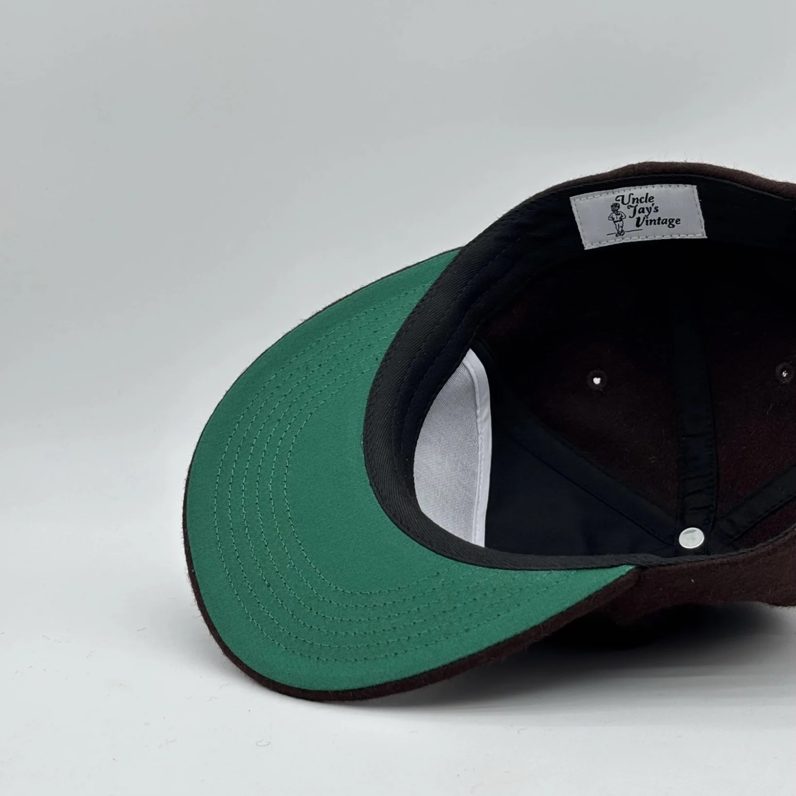 Uncle Jay's Vintage New York Yankees Melton Wool Cap - Brown - RAWDRIP