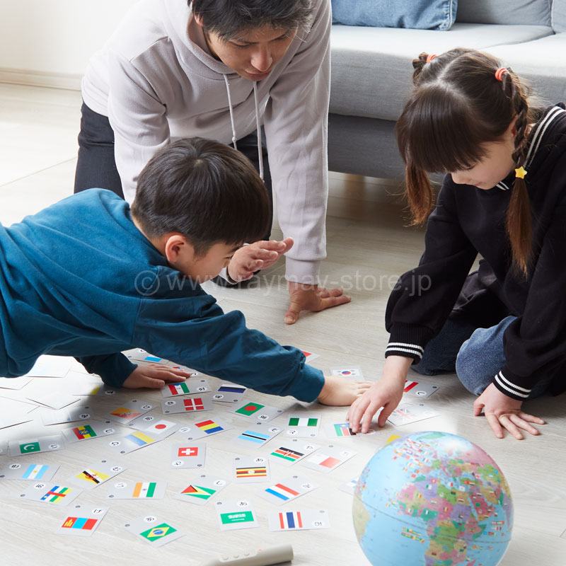 しゃべる国旗付地球儀＆カルタ タッチミー（音声機能付） / レイメイ