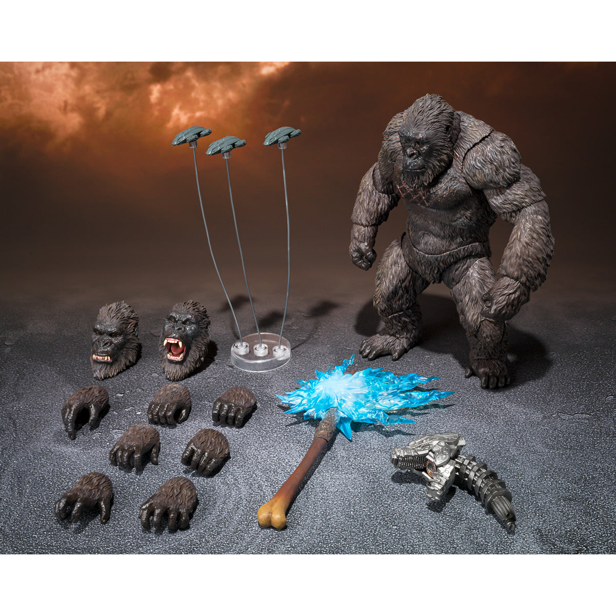 BANDAI Tamashii Nations S.H.Monsterarts Kong From Godzilla Vs. Kong (2