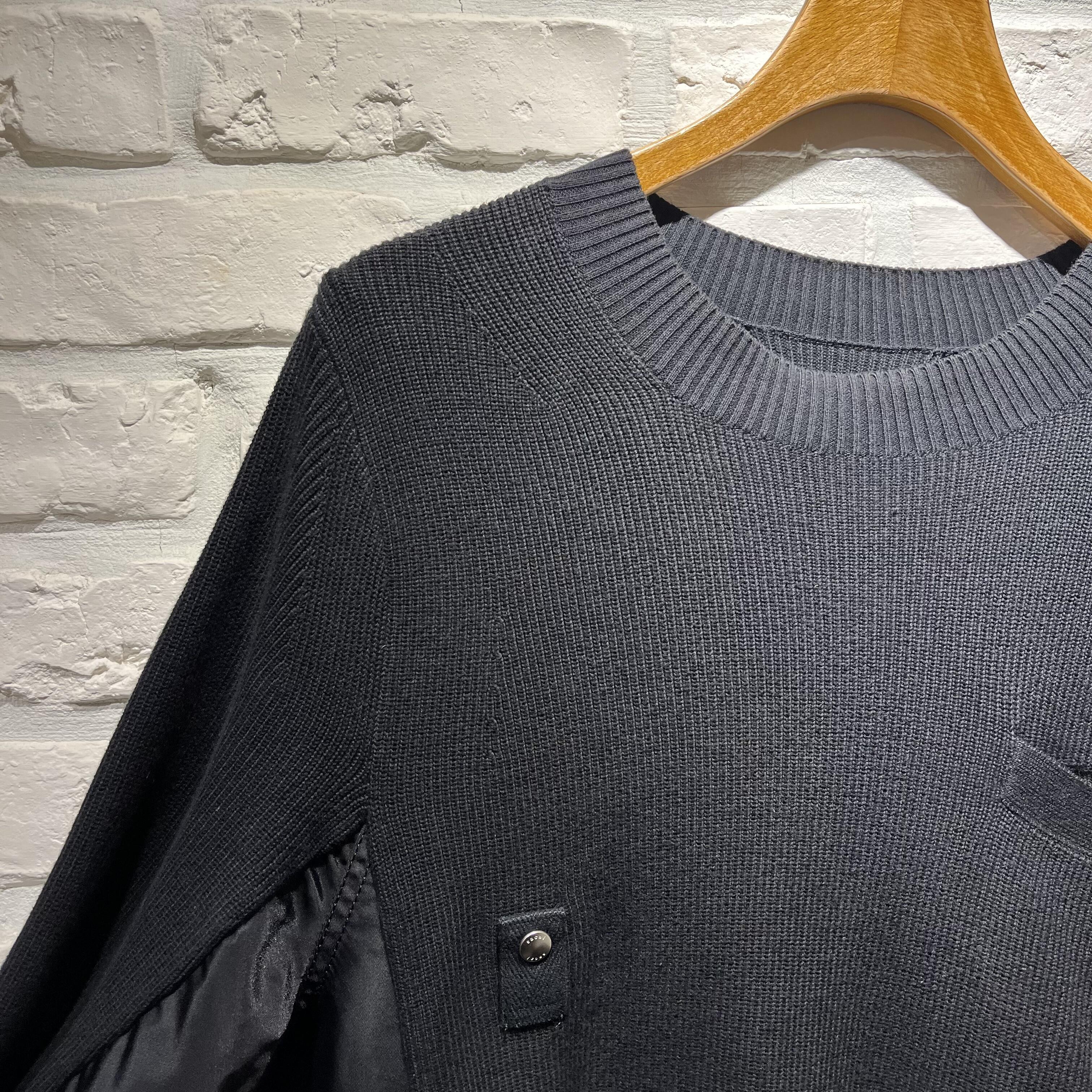 sacai】綺麗なバランスの定番ドッキングニット｜【公式】ブランド古着