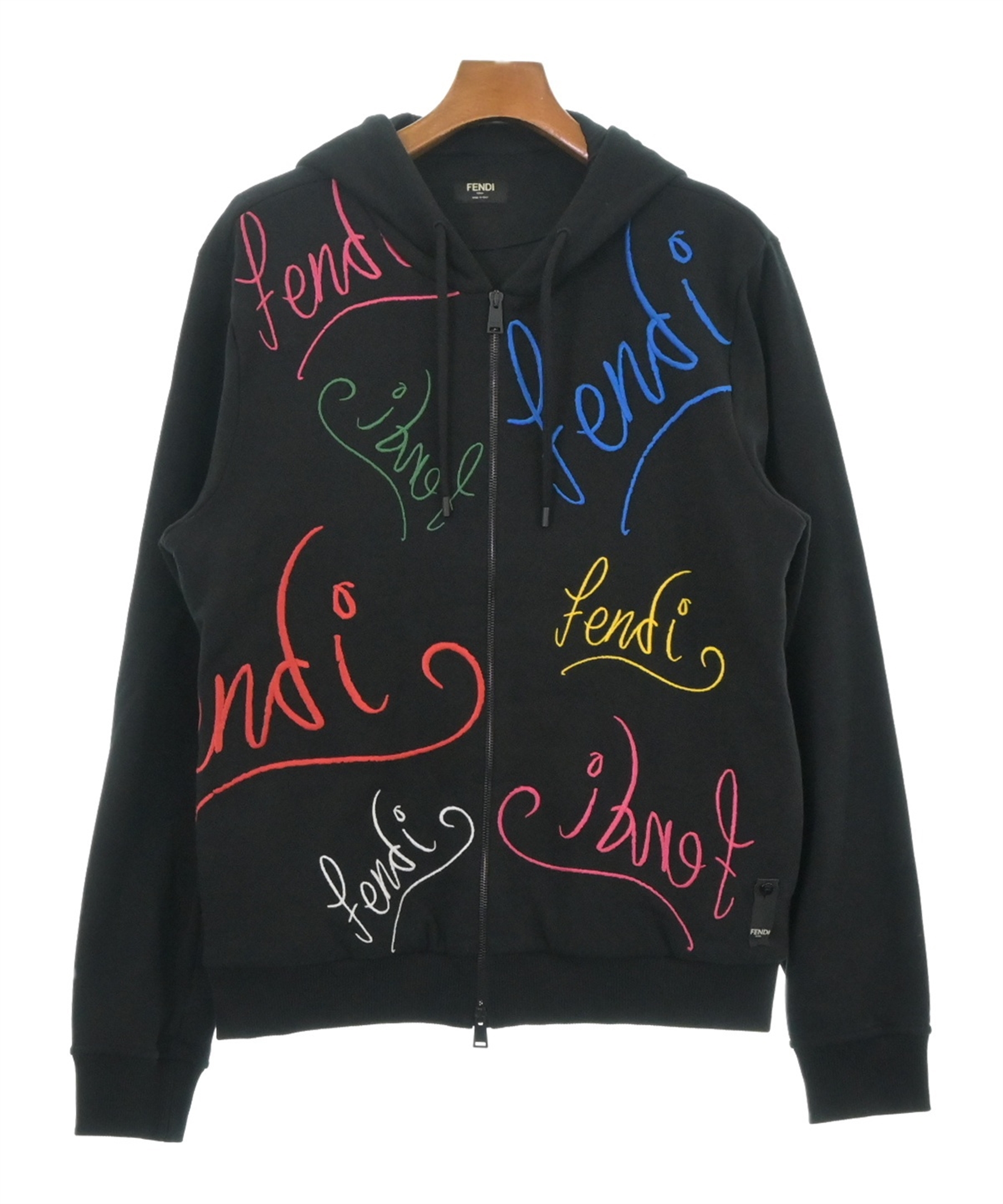 FENDI（フェンディ）パーカー 黒 サイズ:M メンズ/2200455609027