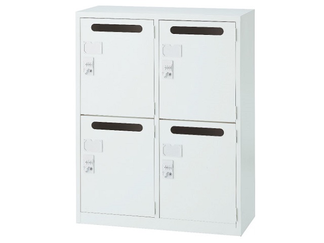 新品】4人用パーソナルメールロッカー（ダイヤル錠タイプ）・スチール
