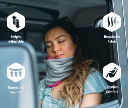 Trtl Pillow Plus｜カメにインスパイアされたサイズ調節可能なトラベル