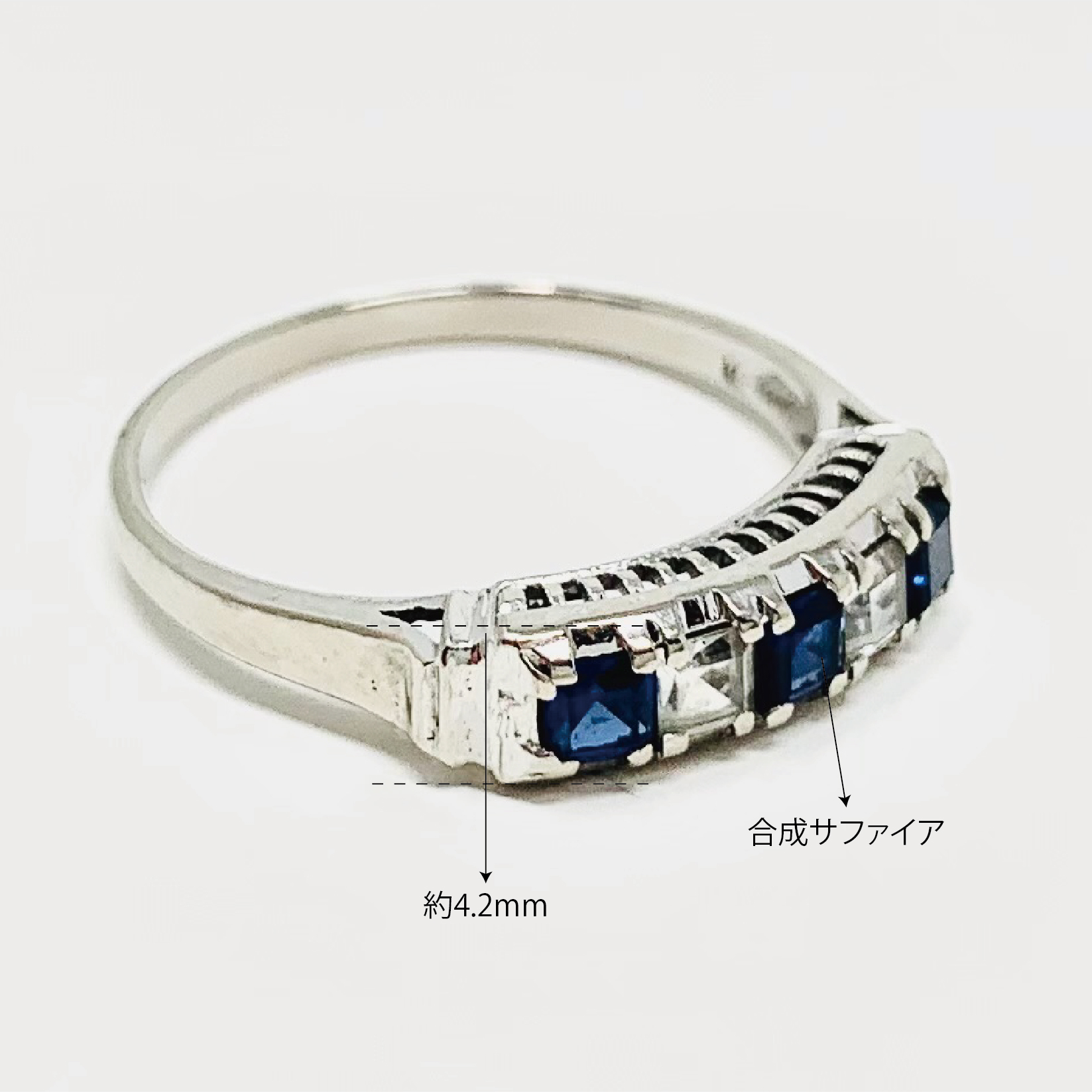 楽天市場】【新品仕上げ】K14WG 14金 K14ホワイトゴールド 合成