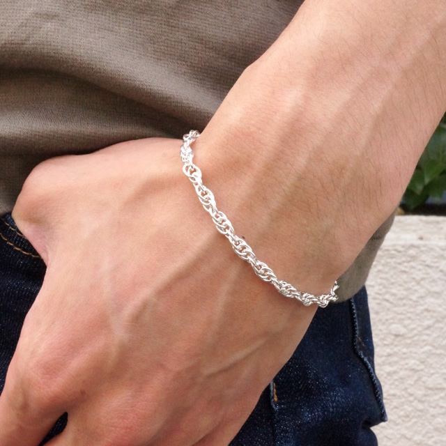 楽天市場】シルバー925 大きめ あずきダブルチェーン シルバー