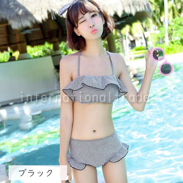 楽天市場】【スーパーセール対象】レディース水着 ギンガムチェック柄