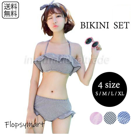 楽天市場】【スーパーセール対象】レディース水着 ギンガムチェック柄