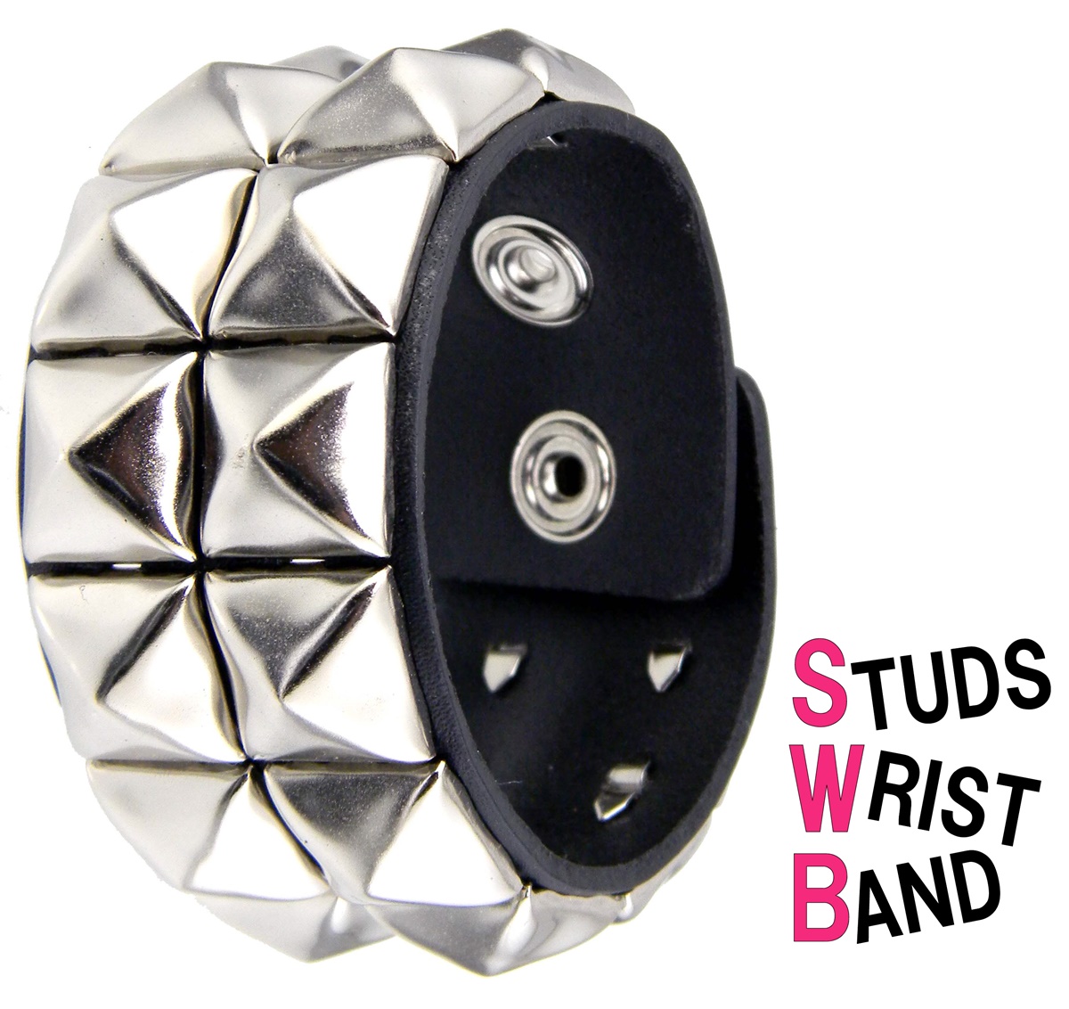 楽天市場】スタッズ ブレスレット リストバンド 本革 鋲 ブレス二連