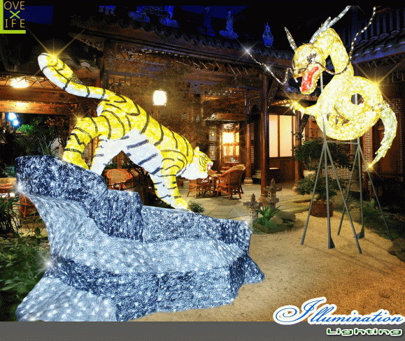 ヤマダモール | 【大型商品】【イルミネーション】龍虎図【龍】【虎