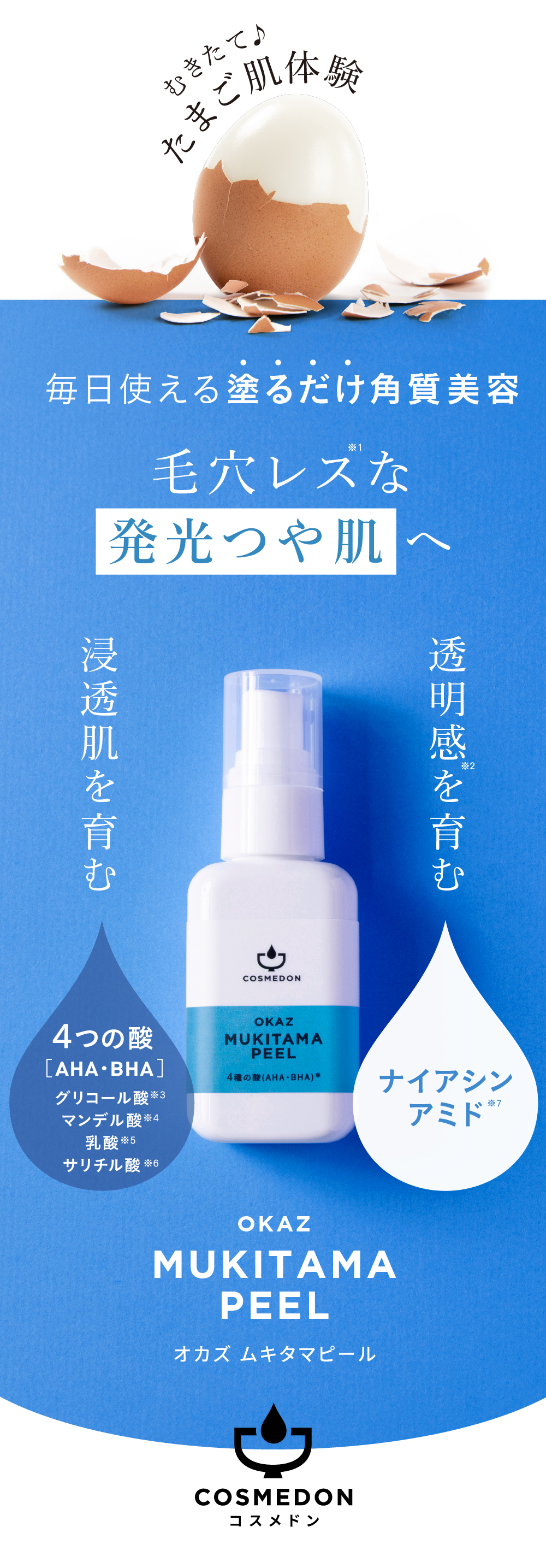 楽天市場】日本製 角質ケア 導入美容液 AHA BHA サリチル酸 マンデル酸