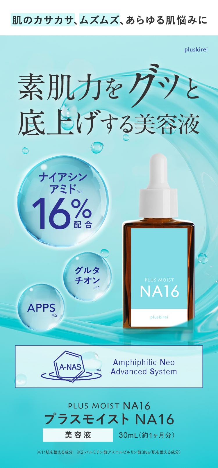 ナイアシンアミド 15％配合 両親媒性浸透システム A-NAS採用 プラス