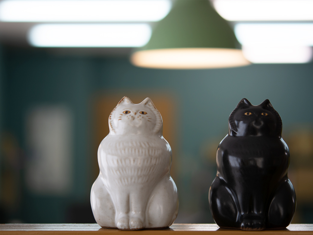 楽天市場】【最大1000円OFF】sen ねこの置物 twin cats【猫 ネコ 京千