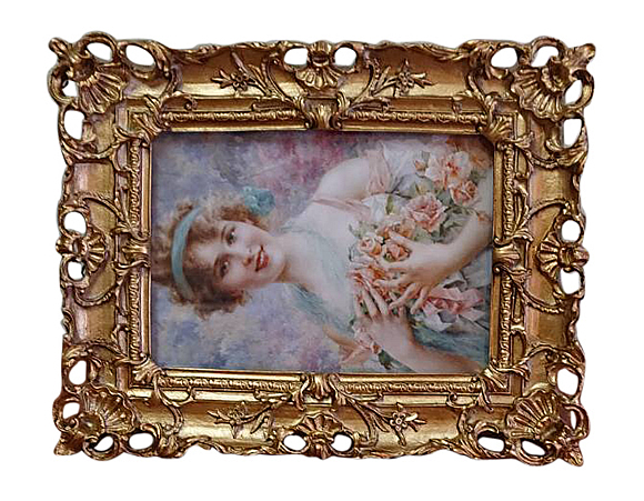 天使 妖精 絵画 ヴィンテージゴールドフォトフレーム シャーロット