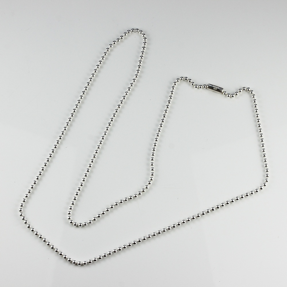 楽天市場】【シンプル ボールチェーン ネックレス】シルバー 925