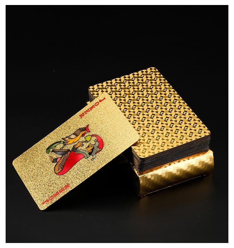 楽天市場】2組セット ゴールドトランプ プラスチック 金色 トランプ