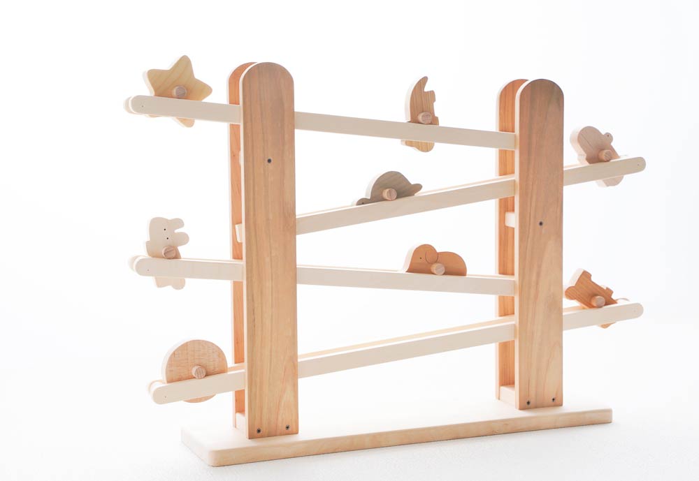 楽天市場】ころころ動物 なかよしライブラリー 木のおもちゃ スロープ