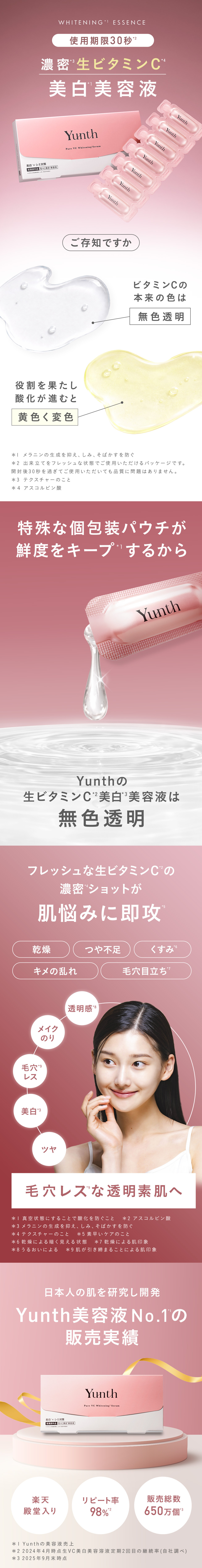 楽天市場】【公式】Yunth 生ビタミンC 美白美容液 ミッキー＆ミニー