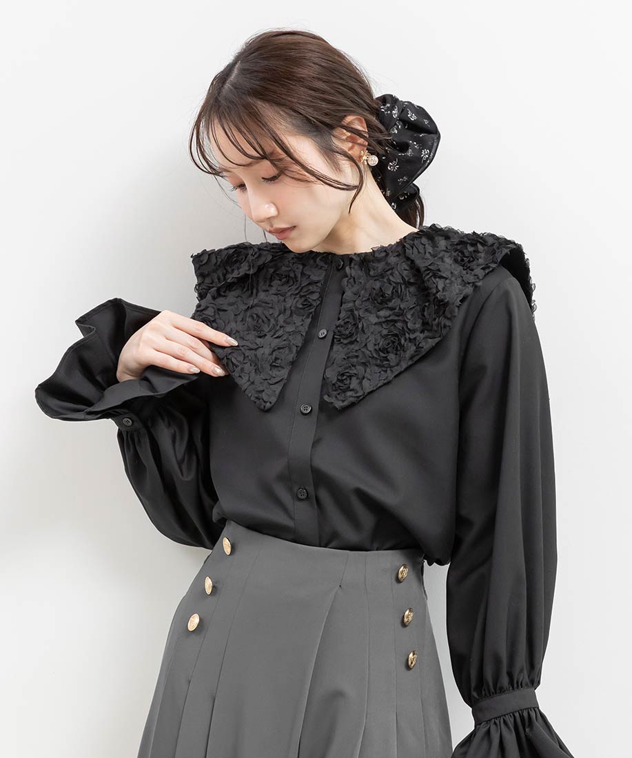 SALE】3DフラワービッグカラーブラウスRANDA公式サイト