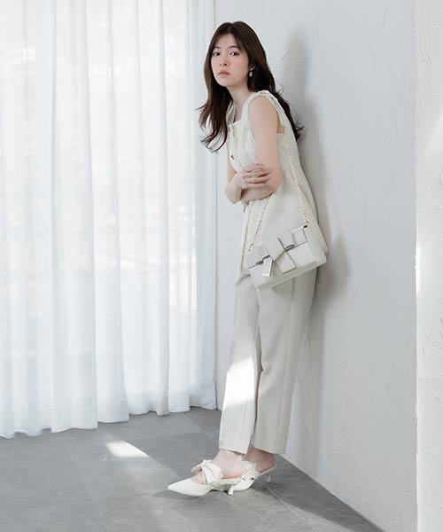 フリンジツイードペプラムセットアップRANDA公式サイト