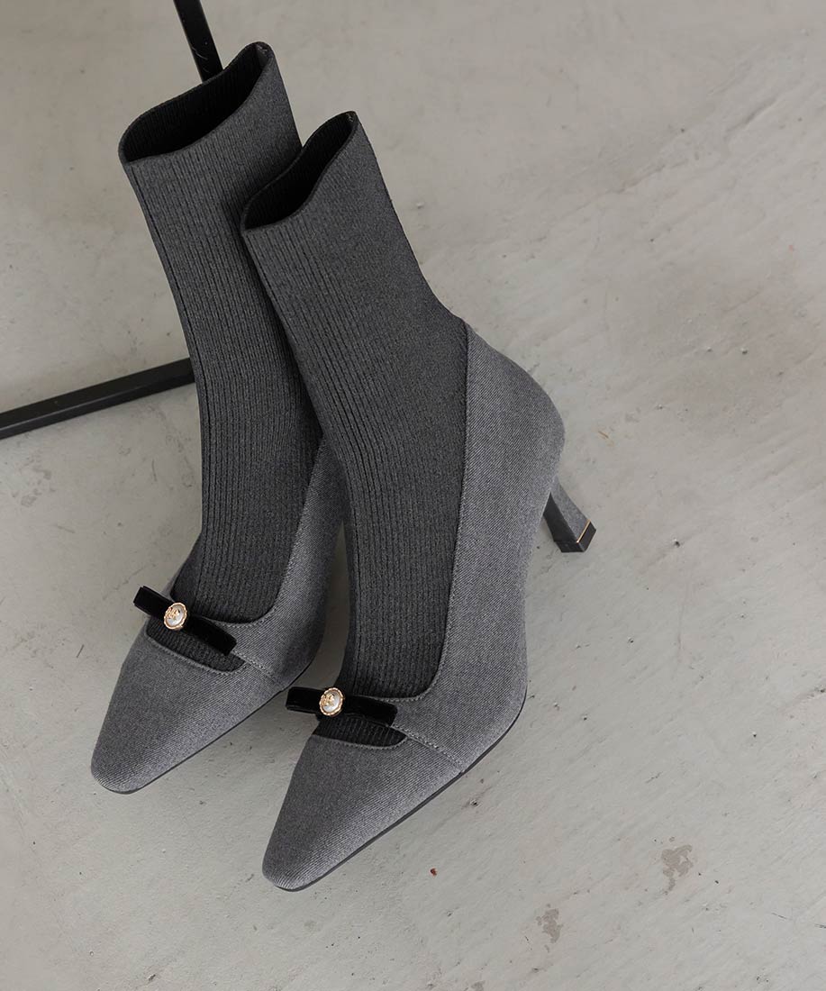 SALE】パールリボンニットドッキングブーツRANDA公式サイト