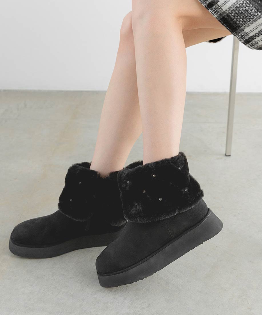 SALE】2WAY ビジュー×キルティングファームートンブーツRANDA公式サイト