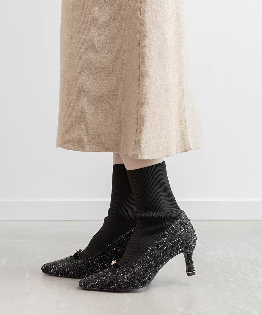 SALE】パールリボンニットドッキングブーツRANDA公式サイト