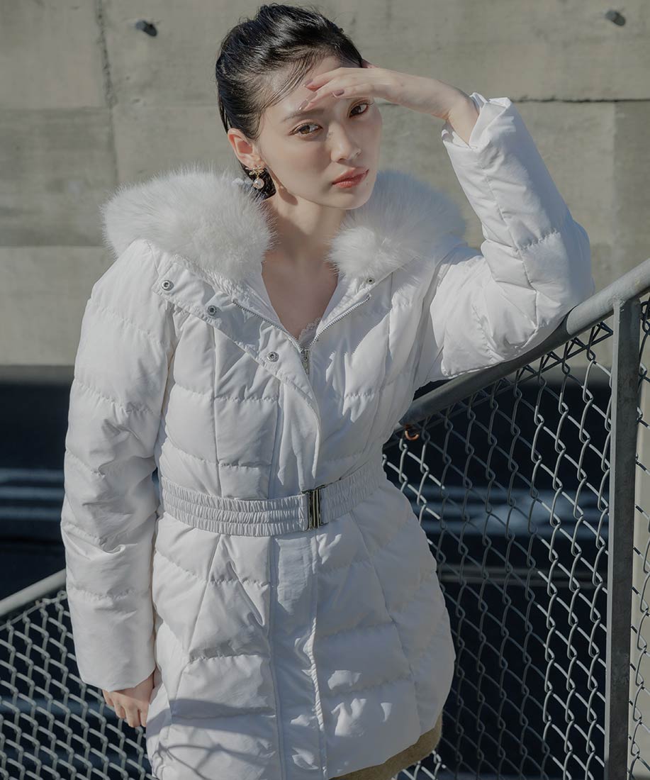 ゴムベルト付きウエストシェイプダウンコートRANDA公式サイト