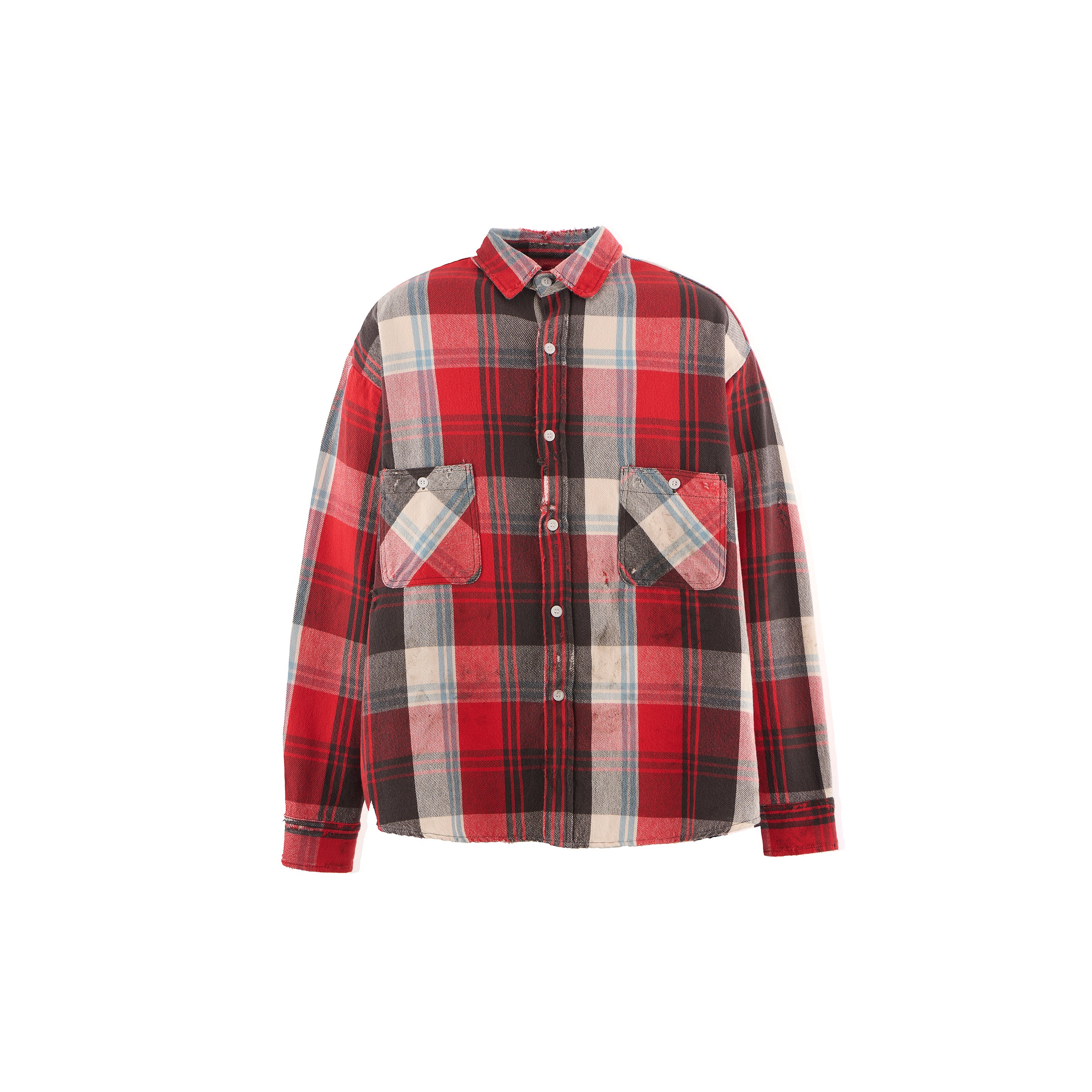 SAINT Mxxxxxx]FLANNEL SHIRT /CHECK/RED/GRAY(SM-HR1-0000-043) – R&Co.