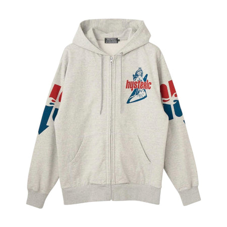 HYSTERIC GLAMOUR]VIXEN GIRLワッペン フーデッドブルゾン/KHAKI