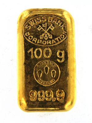 Swiss Bank Corporation & J. Gambert Essayeur 100 Grams Cast 24