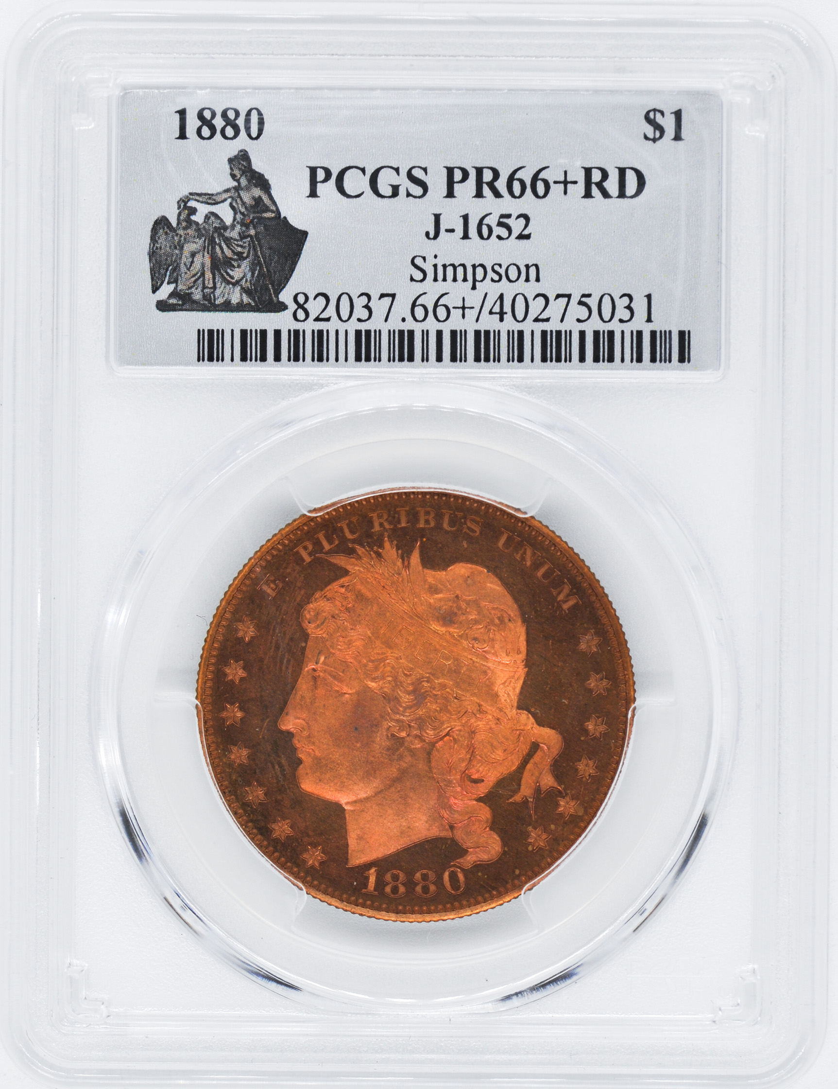 1880 GOLOID METRIC $1 J-1652 | Rare Coin Wholesalers, a S.L.