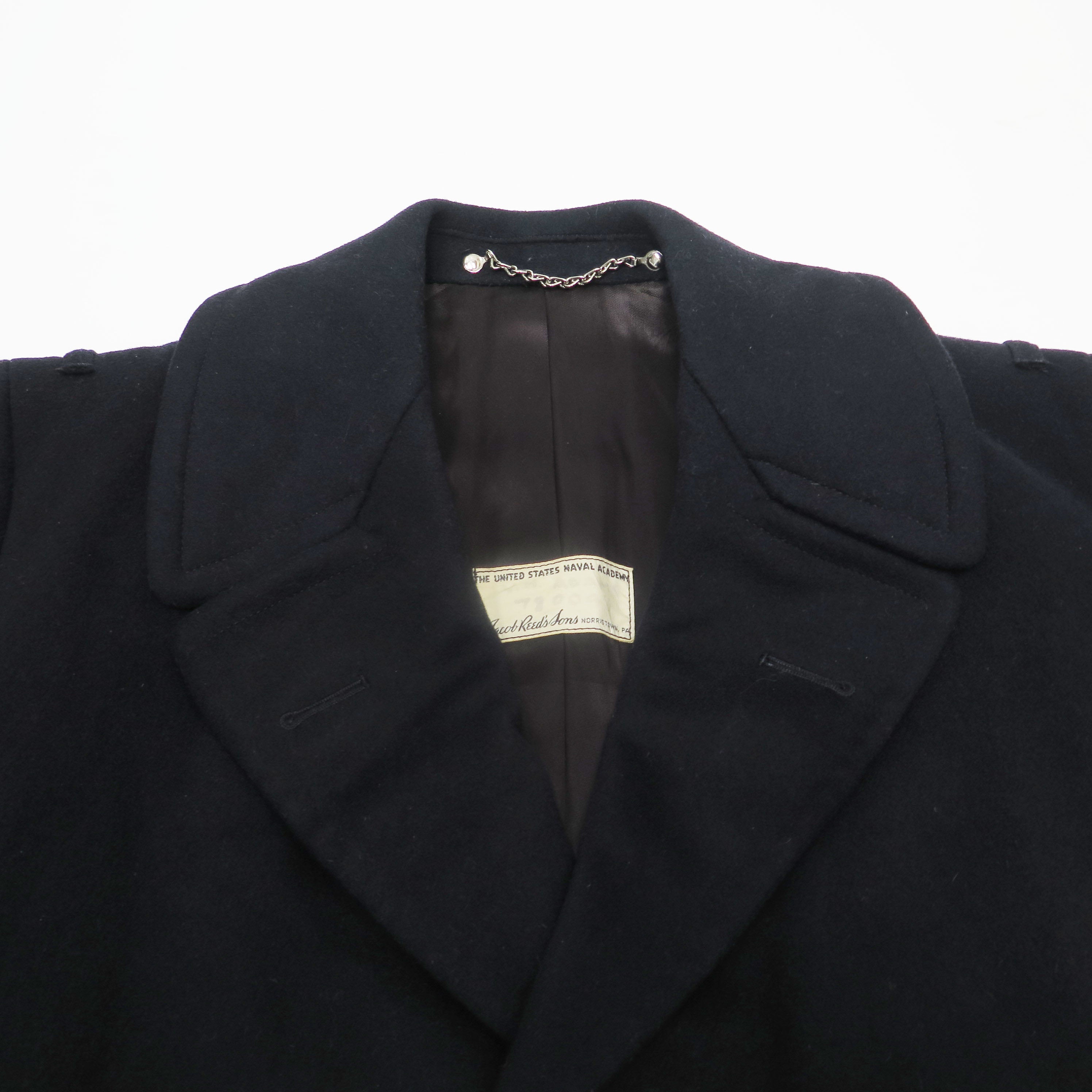 USN US Navy Peacoat US Naval Academy 60's Size Small Long – Rare