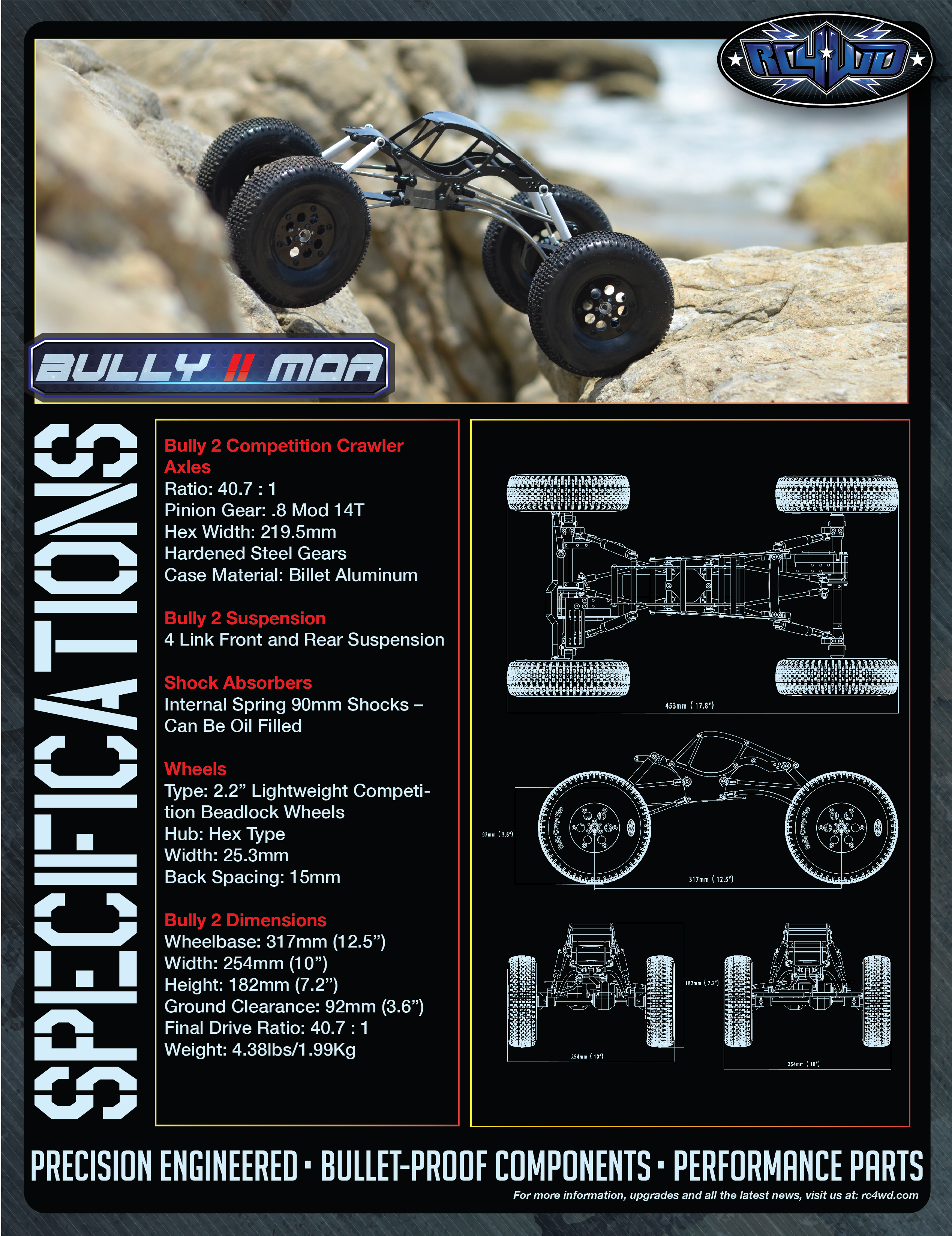 RC4WD Bully II MOA Competition Crawler Kit-Z-K0056