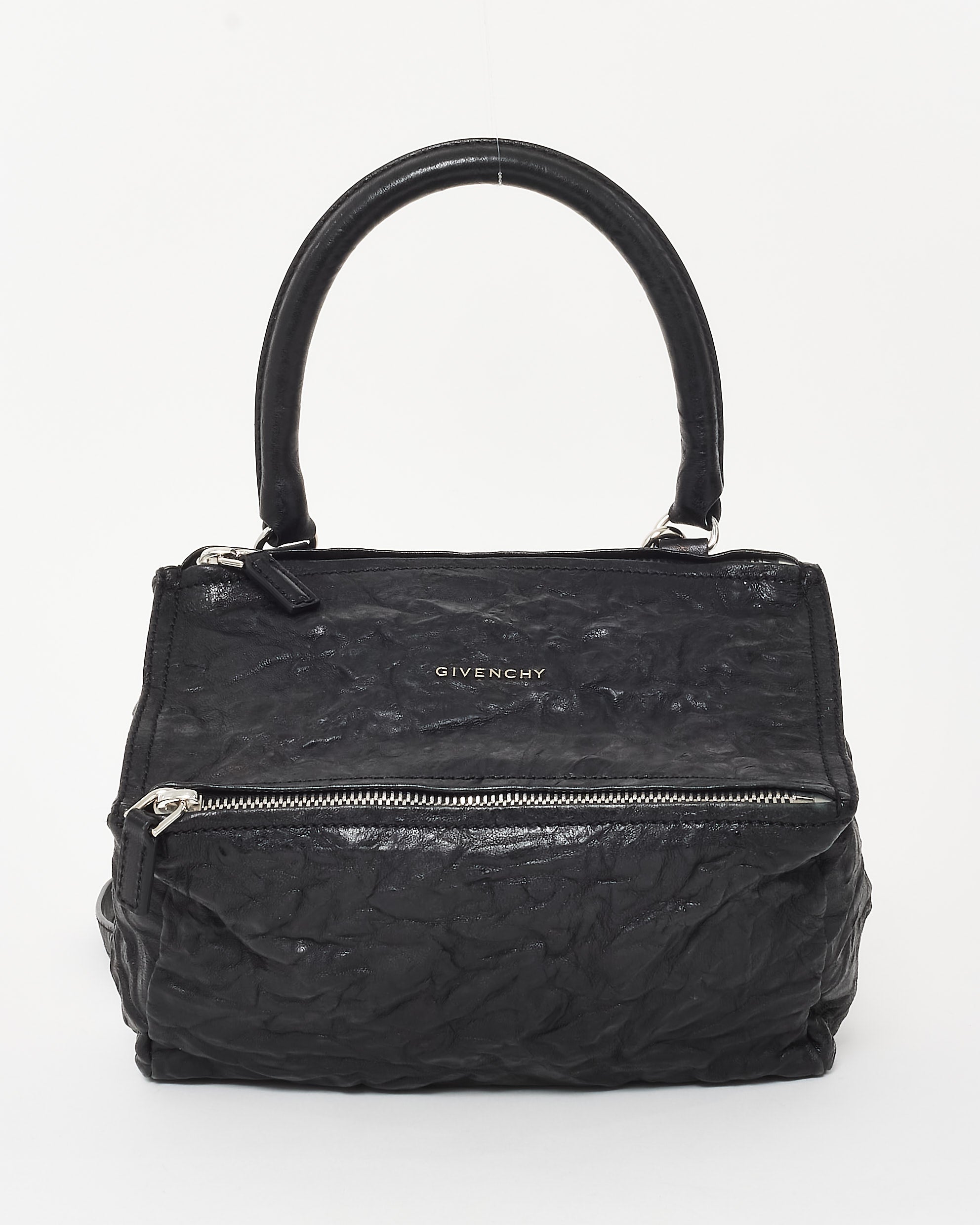 Buy Givenchy Black Crinkle Leather Pandora Bag - Authenticated Pre