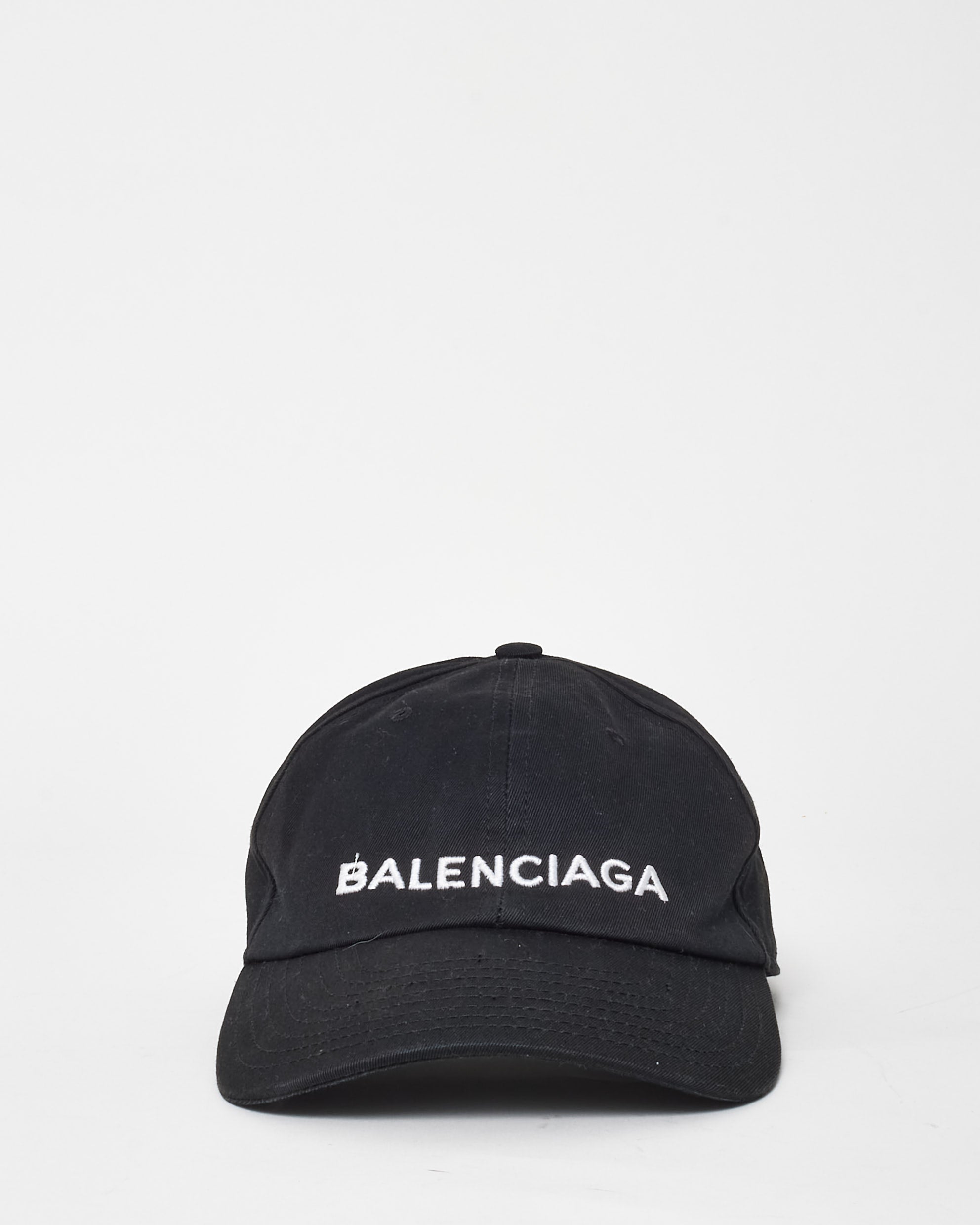 Buy Balenciaga Black White Logo Baseball Cap - Authenticated Pre