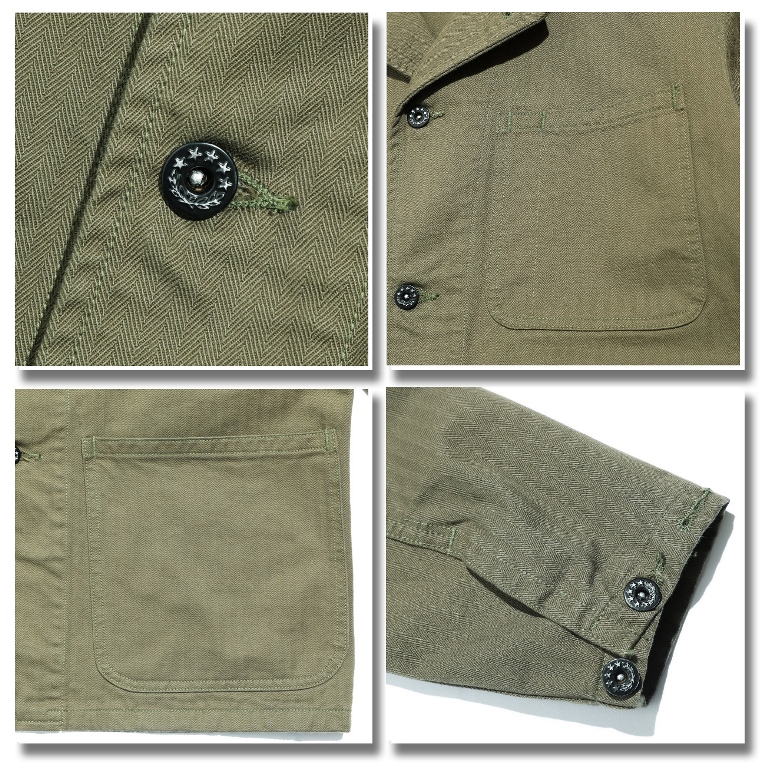 COLIMBO ワークジャケット No.ZZ0144 ヘリンボンツイル・プレーン