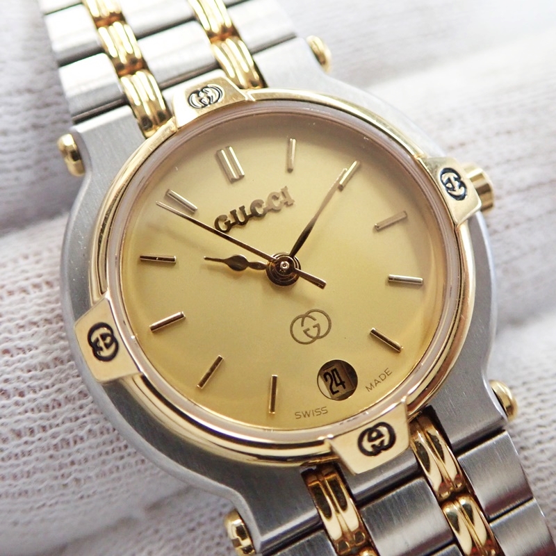 グッチ 9000L コンビカラー クォーツ レディース 腕時計 - リサイクル