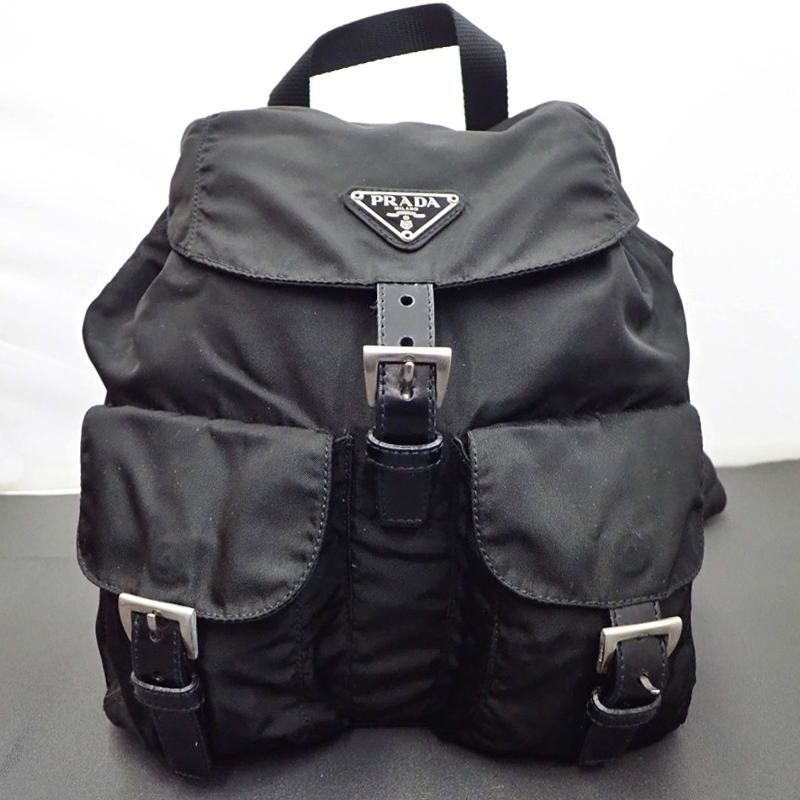 プラダ B6677 リュックサック テスートナイロン×レザー - リサイクル