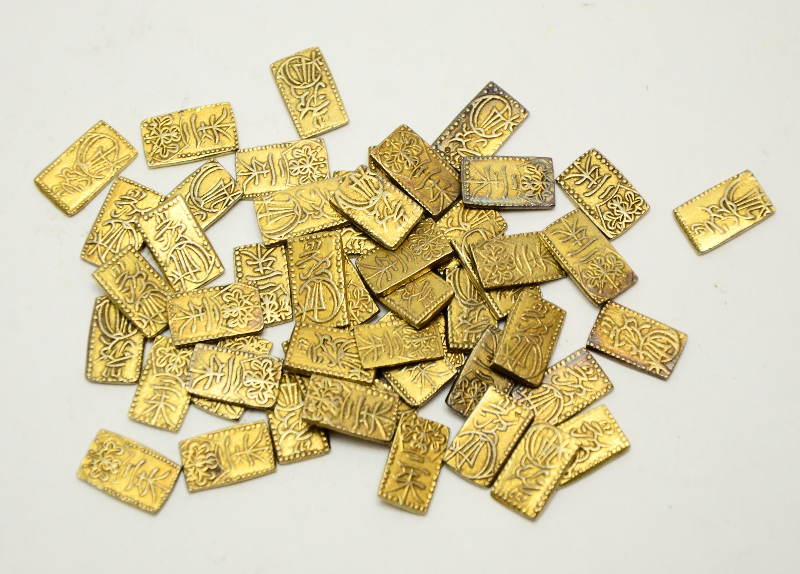 希少品 50個セット 天保二朱判金 古二朱 1.62g 総重量80.64g 買取 しま