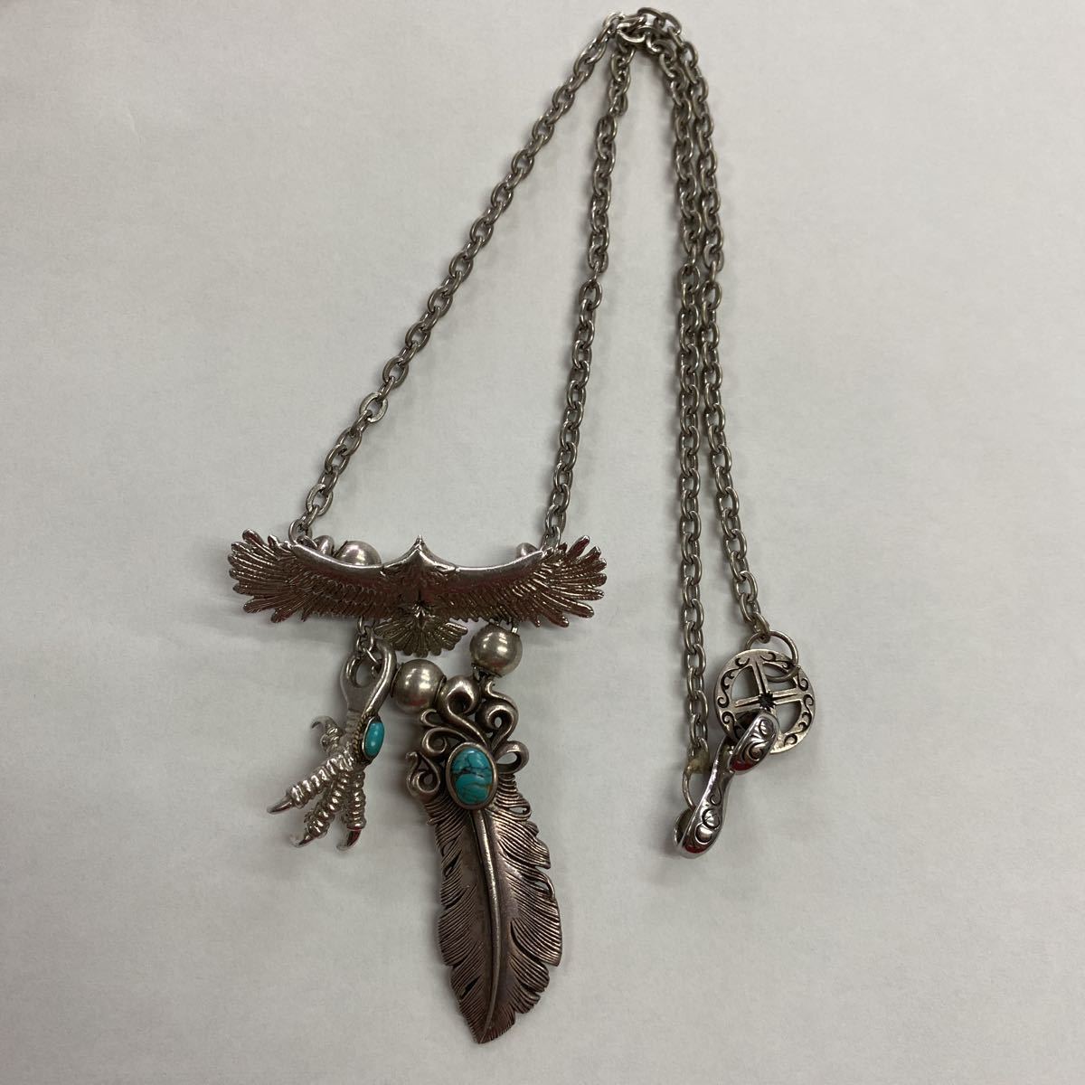 SAAD◇ネックレス/SV925/SLV/トップ有/フェザー/カスタム/イーグル