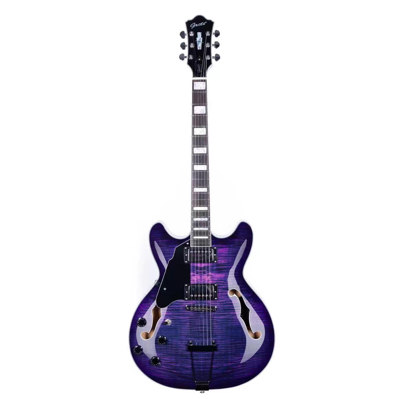 Grote Jazz Left-Handed Electric Guitar Semi-Hollow Body – REDID