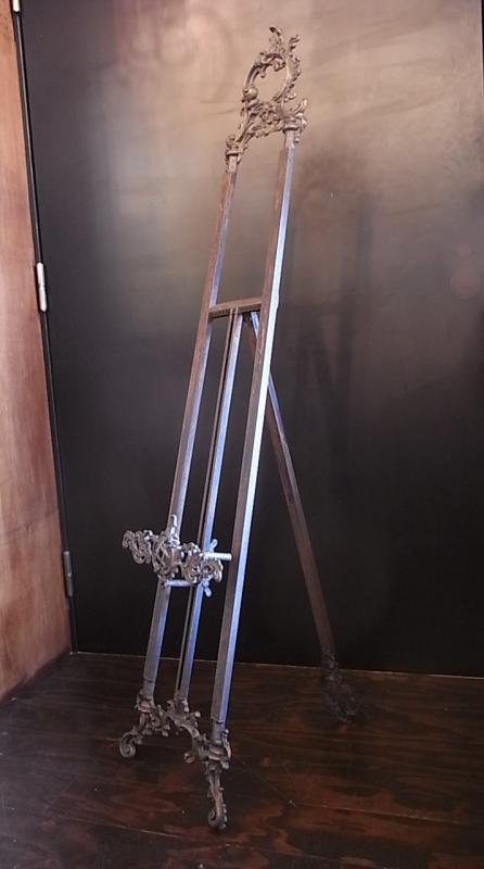 イタリア製真鍮イーゼル 額縁置き 看板スタンド 絵描きスタンド LCM 6938