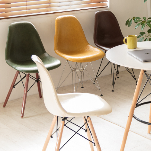 イームズチェア-Leather生地 TYPE(リプロダクト)ダイニングチェアにも
