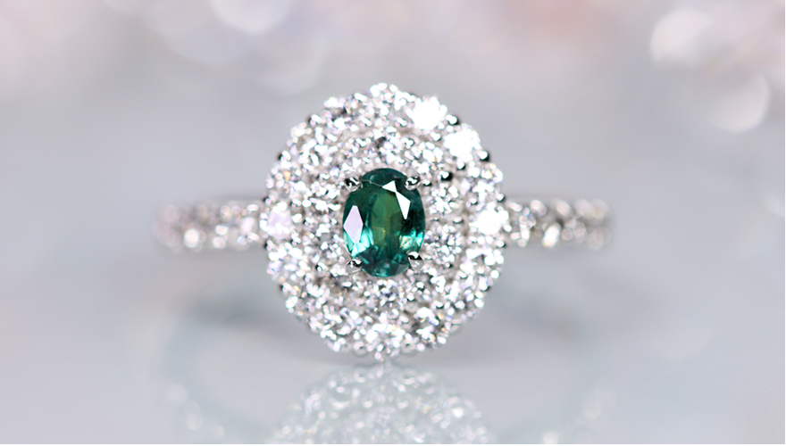 ブラジル産アレキサンドライト 0.23ct ダイヤモンド 0.75ct プラチナ