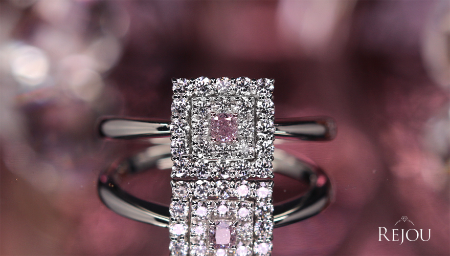 ピンクダイヤモンド 0.08ct/FPP/SI1 ハートアンドキューピッド