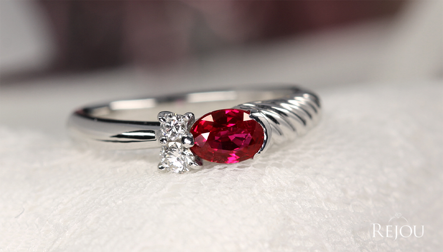 ルビー 0.6ct ダイヤモンド プラチナ リング(指輪)【品質保証書/宝石