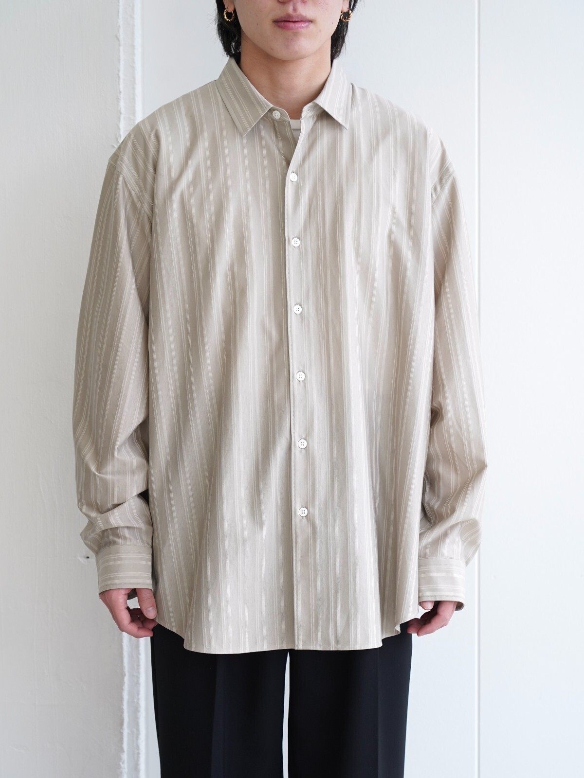 46G Atmosphere Stripe L/S Shirt - KANEMASA PHIL. 女裝 & 男裝｜官方