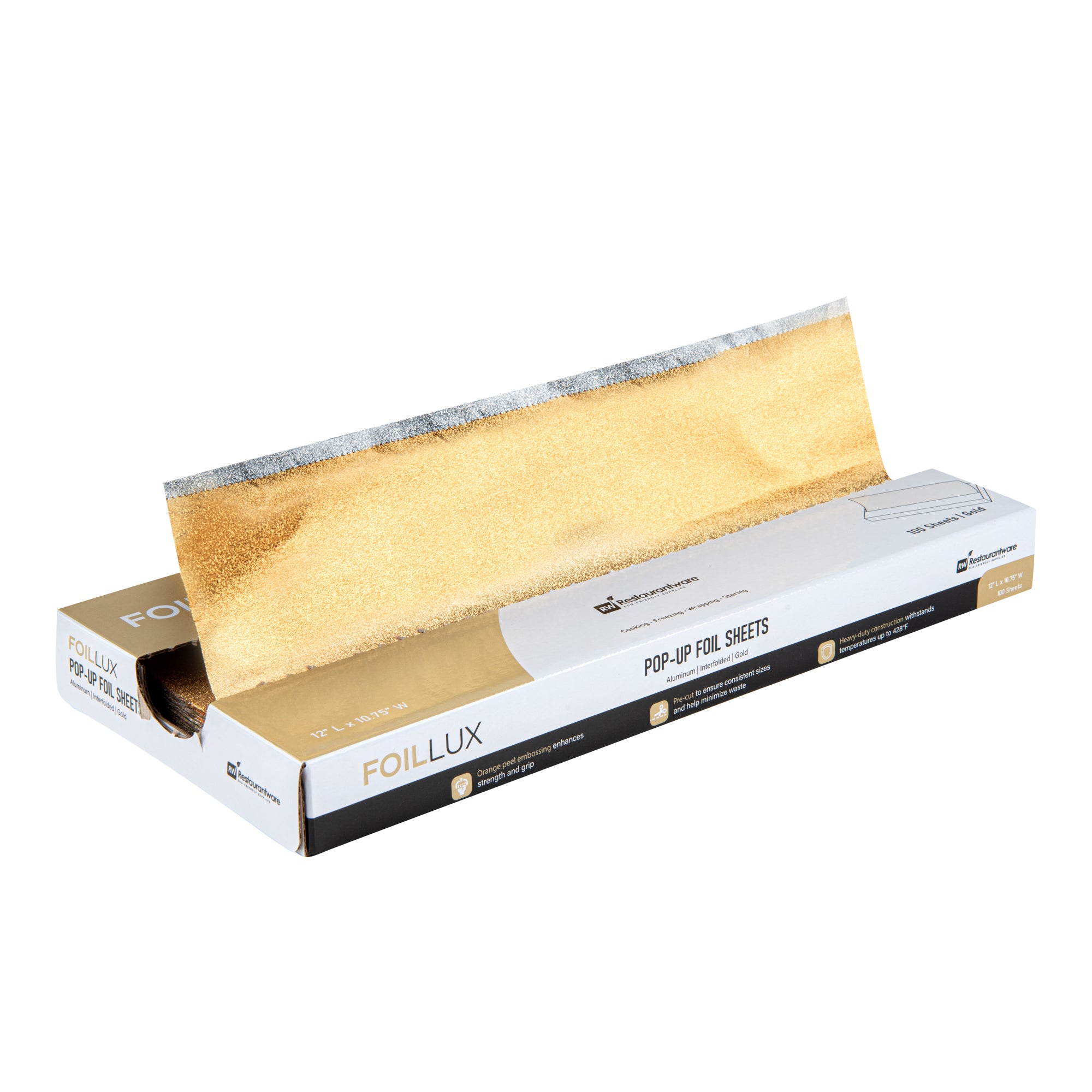 Foil Lux Foodservice Gold Aluminum Foil Pop-Up Sheet - Interfolded