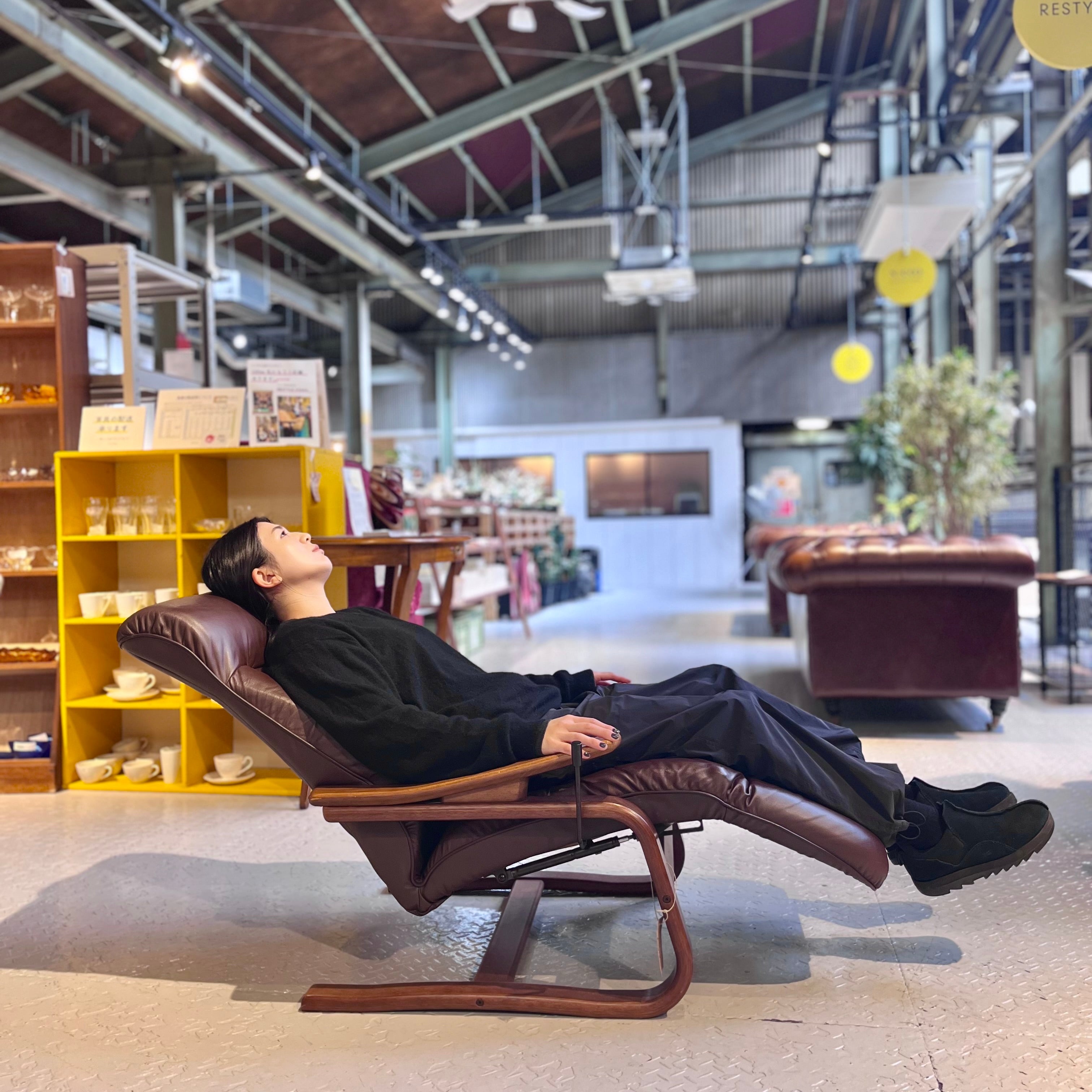 冨士ファニチア / FUJI FANITURE 本革 リクライニングソファ