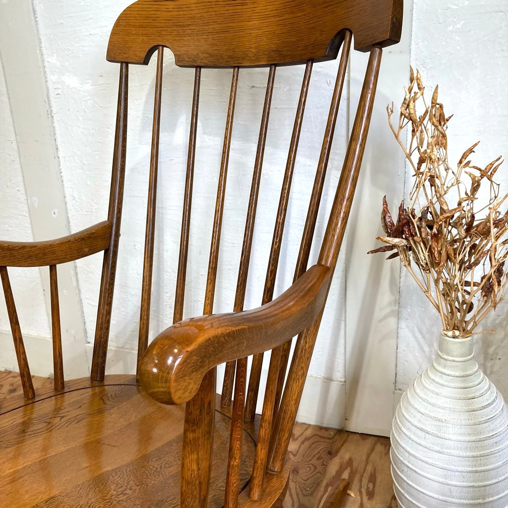 飛騨産業 / HIDA 穂高 ロッキングチェア キツツキマーク 中古 揺れ椅子